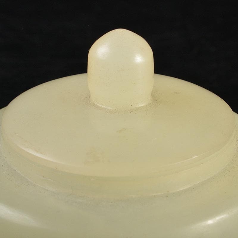 中国 玉石彫刻 小さな三足香炉 蓋炉 V 6621