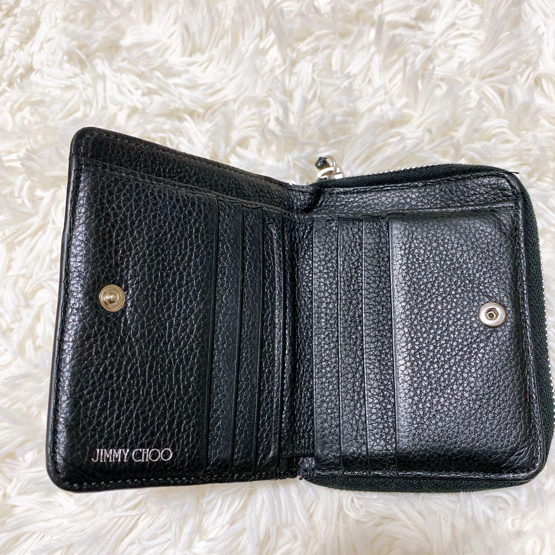 JIMMY CHOO ブラック 二つ折り財布 星型スタッズ - メルカリ