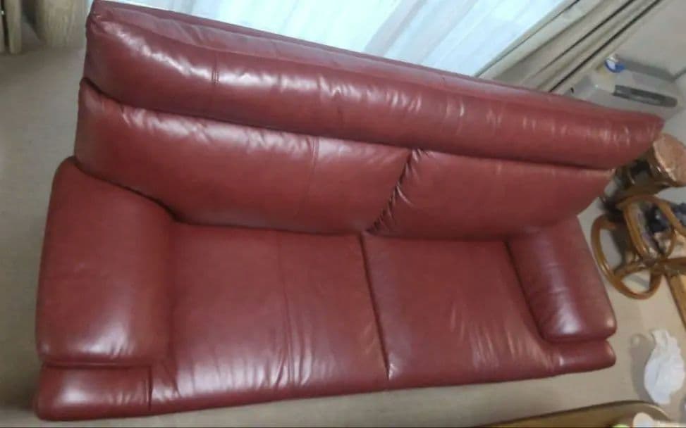 期間限定値下！ミラージュⅢ 赤いレザー3人掛けソファ to meet ソファー ミラージュ3 レッド 3人掛け おしゃれ ソファ 三人