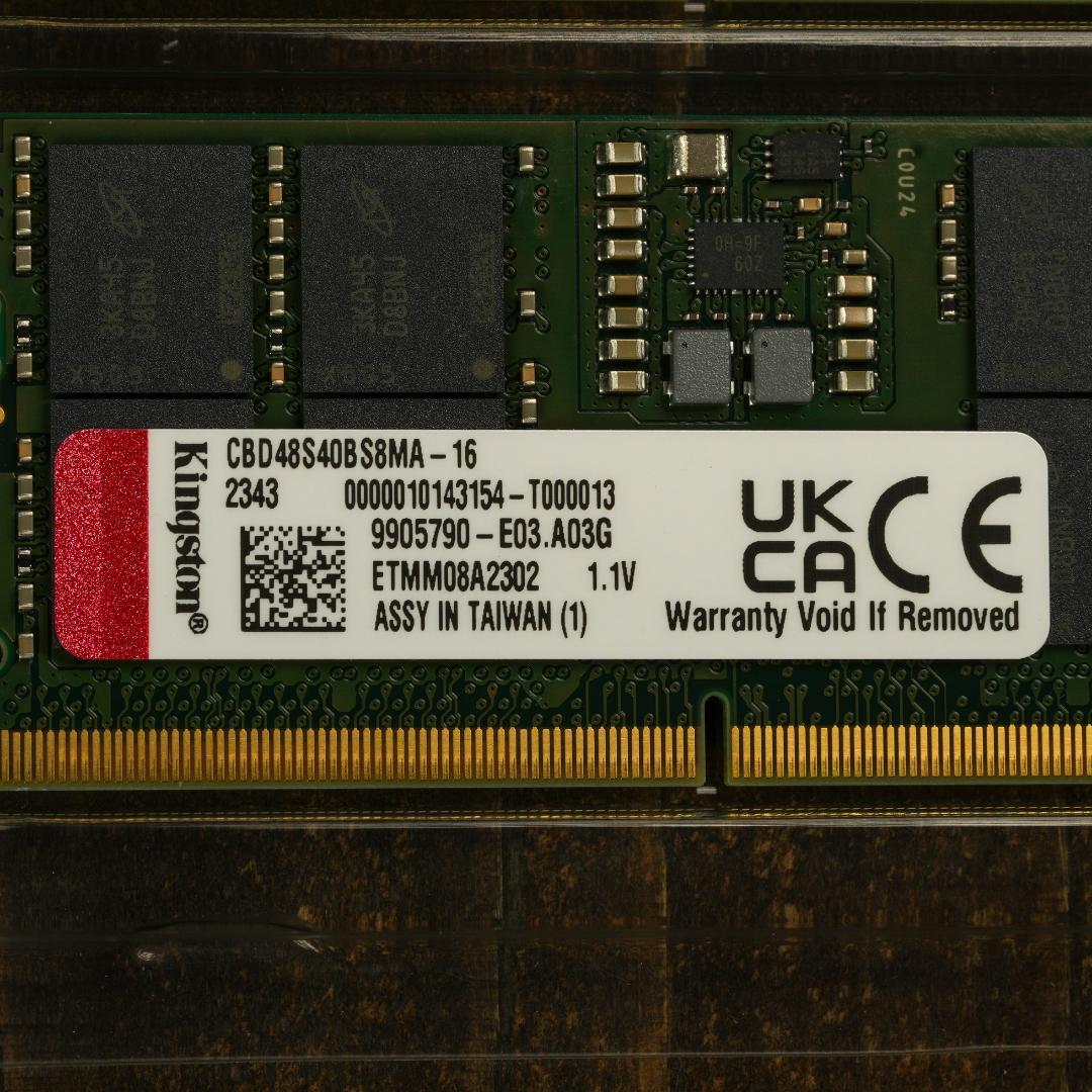 Kingston 16GB DDR5-4800 SODIMM ×2枚　32GB