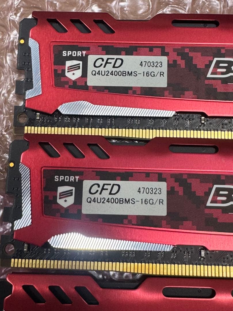 Micron DDR4-2400MHz 16GBメモリ 4枚セット 64GB
