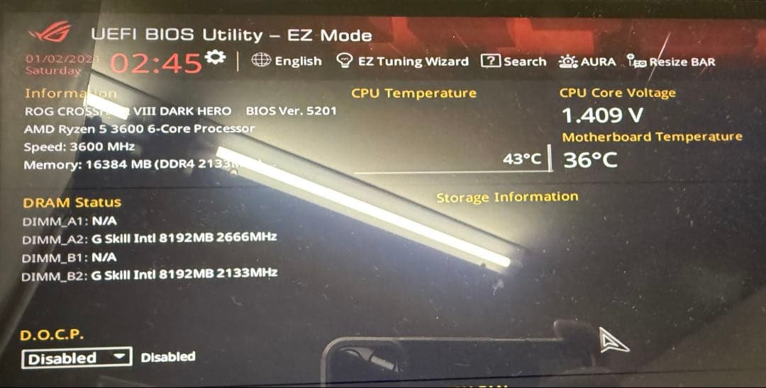 ASUS ROG Crosshair VIII Dark Hero自作PCパーツ