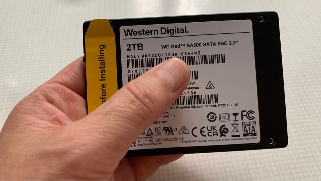 WD Red SA500 2TB SATA SSD 2.5インチ