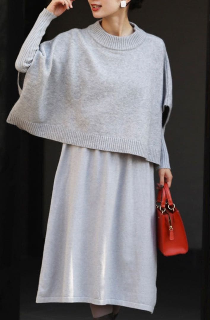 CAWAII FRENCH PAVE＊ニットロングワンピース2点セット - メルカリ