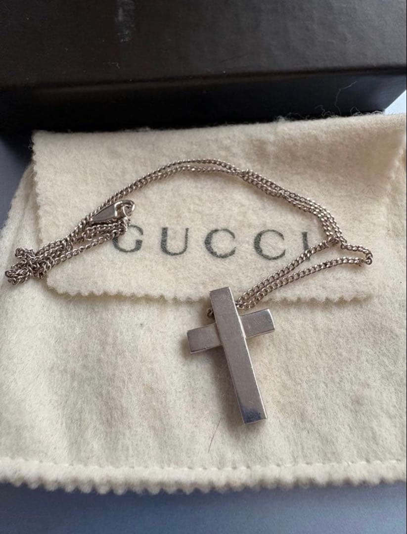 GUCCI シルバー クロスネックレス GUCCI - グッチ クロスネックレス シルバー 925 GUCCI silverの通販 by