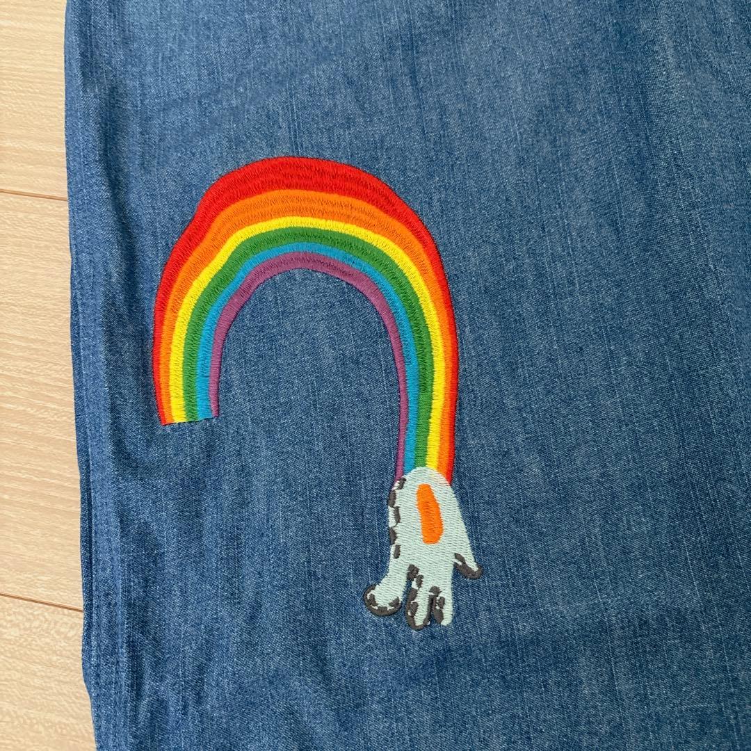 ニコアンド ツモリチサトコラボ 刺繍 デニムパンツ M - メルカリ