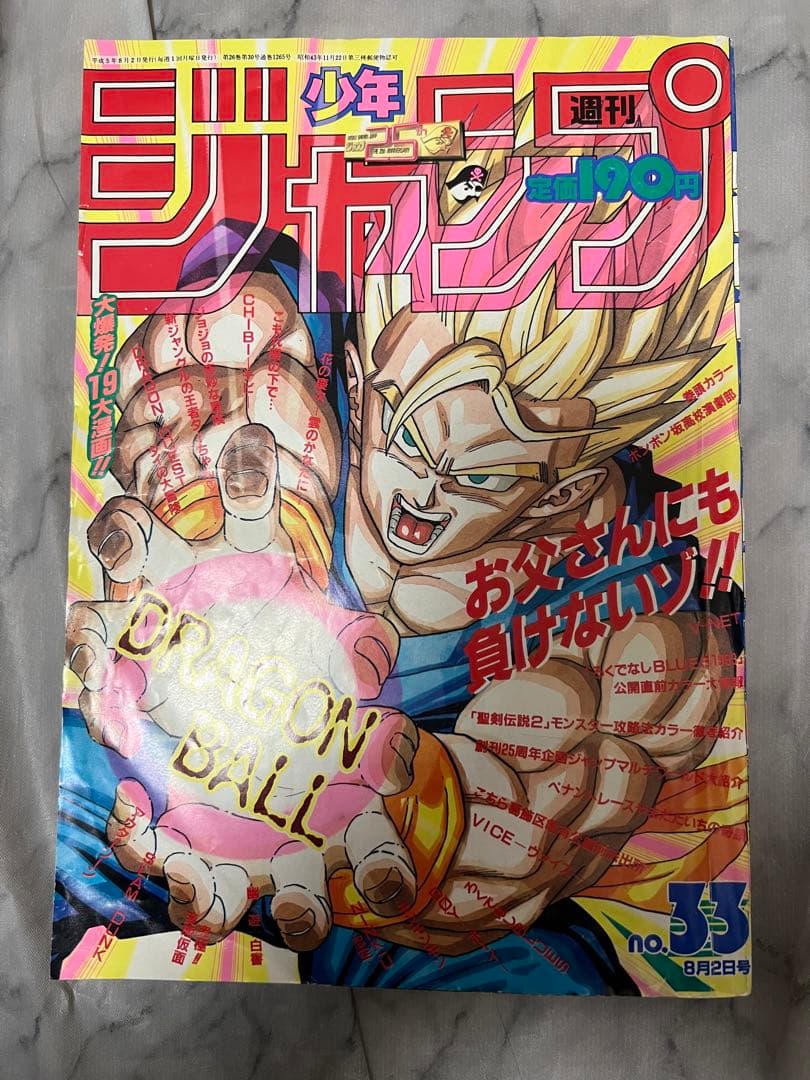 週刊少年ジャンプ 1993年33号 ドラゴンボール 表紙 鳥山明 孫悟飯