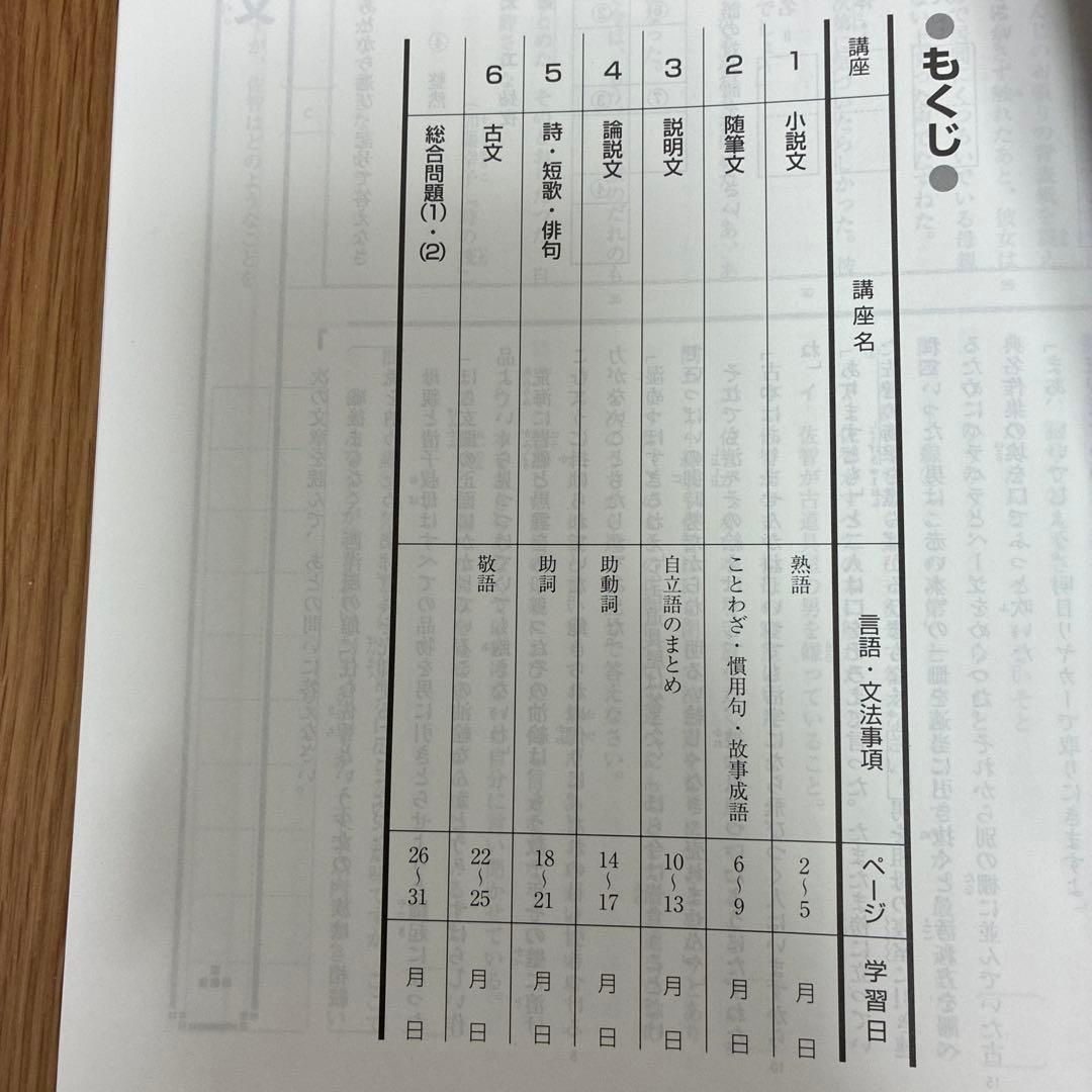 早稲田アカデミー 中3 特訓クラス 春期講習 国語 塾 教材 テキスト SK