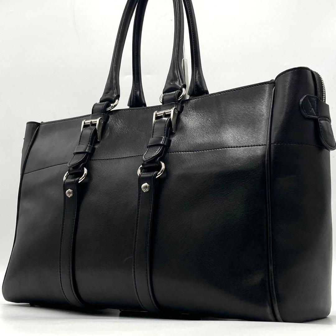 【美品】万双 双鞣和地 トートバッグ レザー A4収納 ブラック メンズ 肩掛け 000000000004-07.jpg?size=l&w=