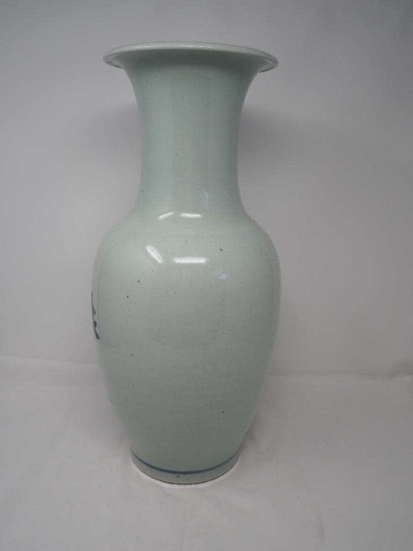 染付　花鳥紋　花瓶　-SO