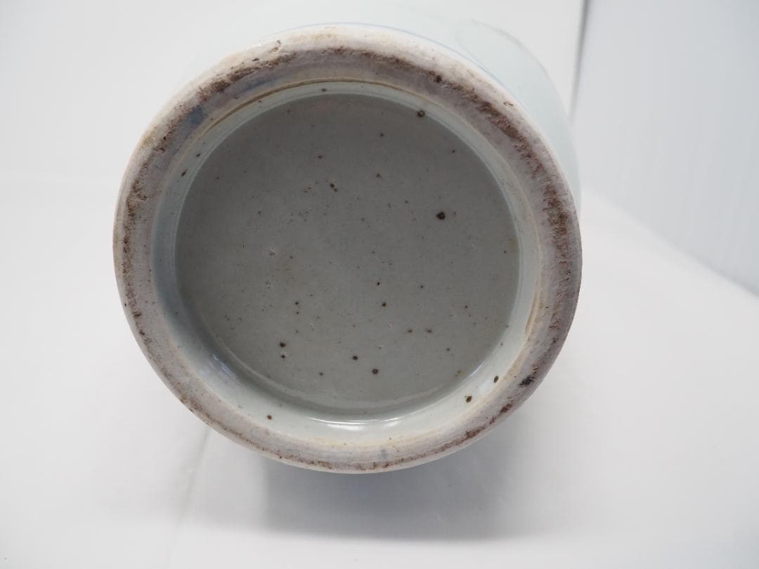 染付　花鳥紋　花瓶　-SO