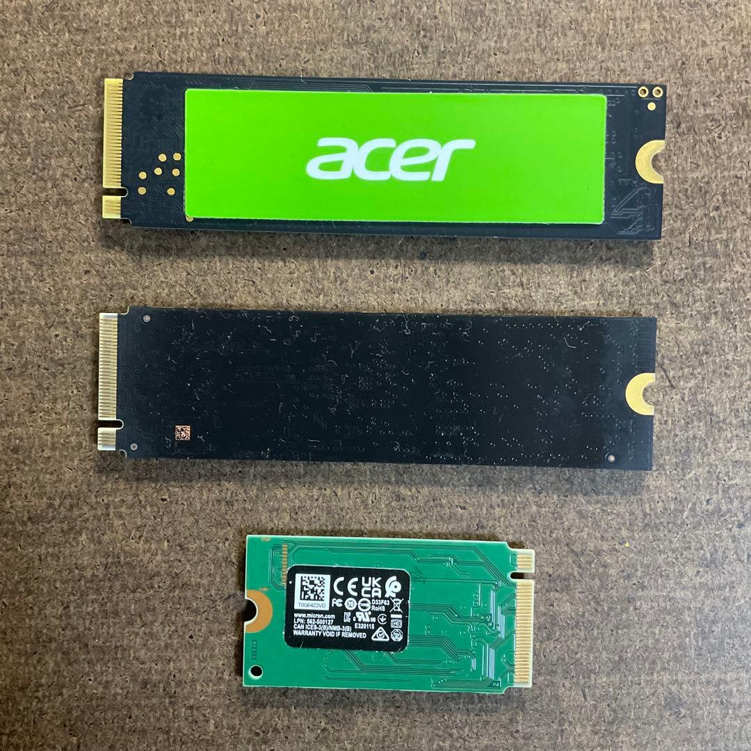 M.2 NVMe SSD 3個セット