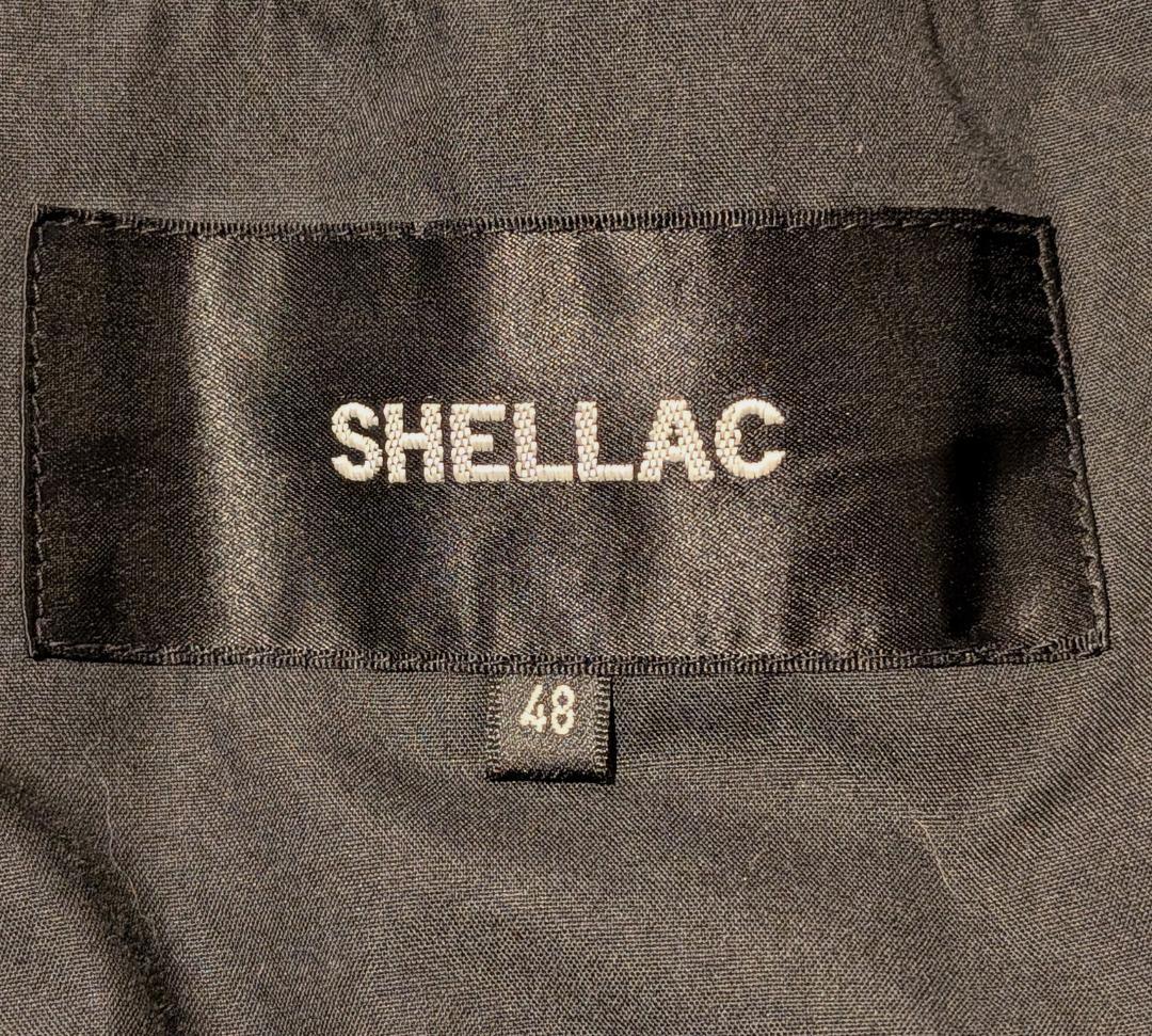 SHELLAC シェラック ラムレザー ダウンジャケット 48 ブラック 羊革