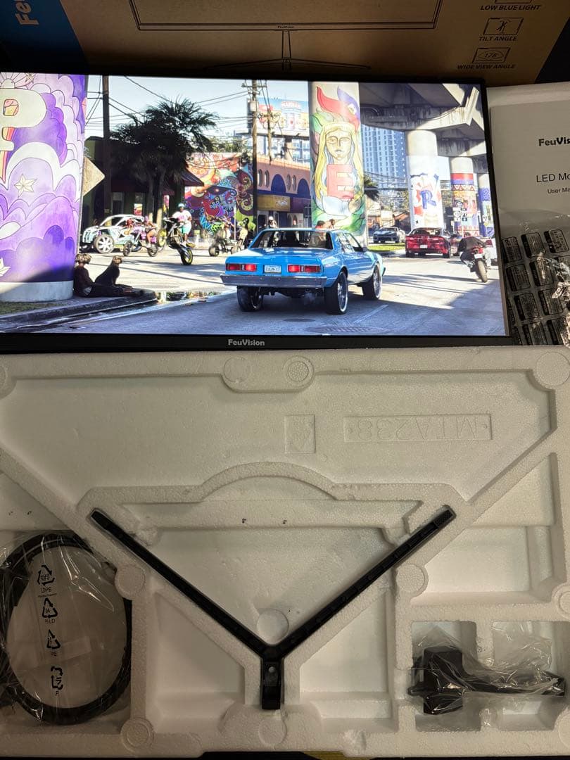 FeuVision24インチ1080p/120Hz超薄型HDMIブルーライト低減 Amazon.co.jp: FeuVision モニター 24インチ 120Hz フルHD 1080p IPS