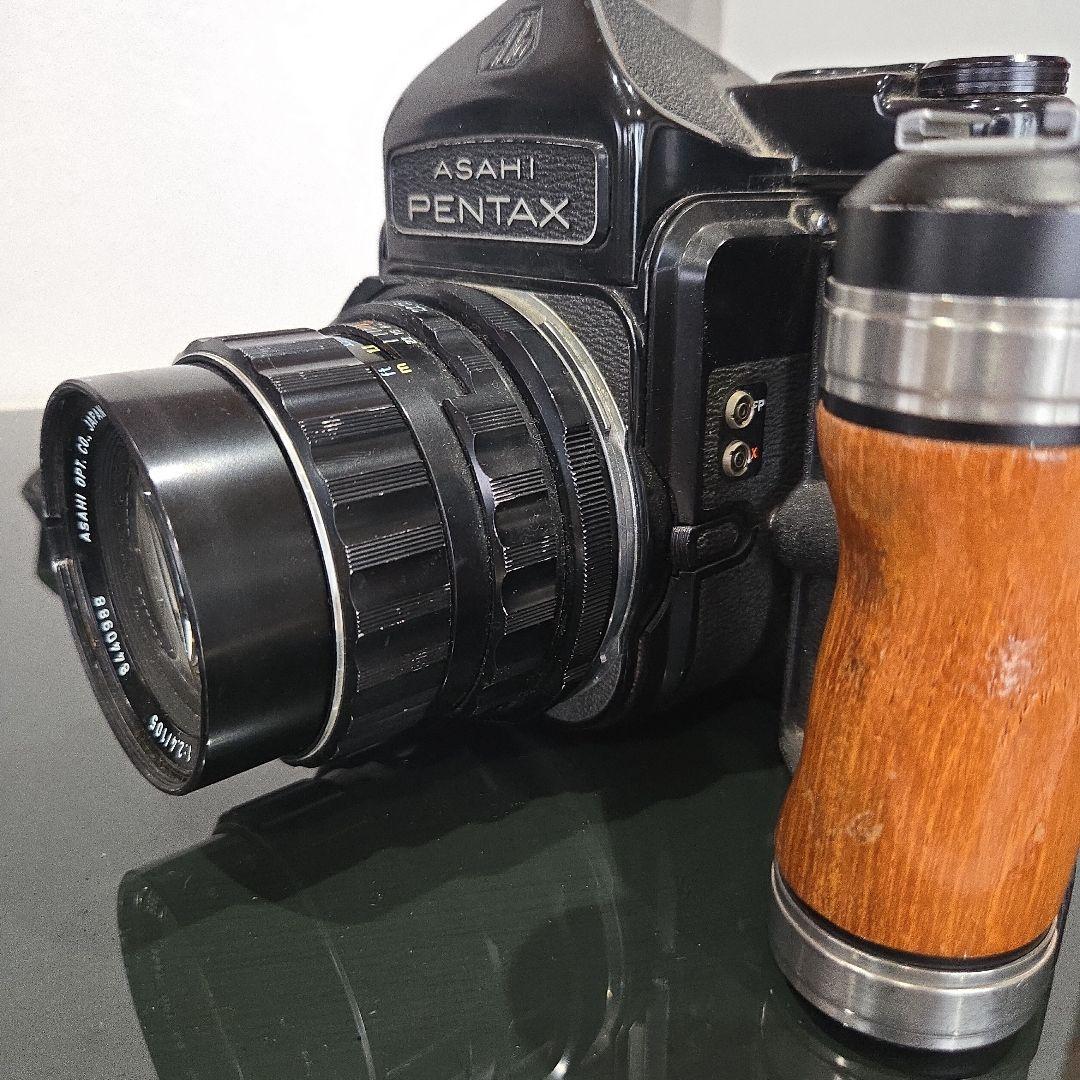 Pentax 6×7 TTL 105mm F2.4 ウッドグリップ付き