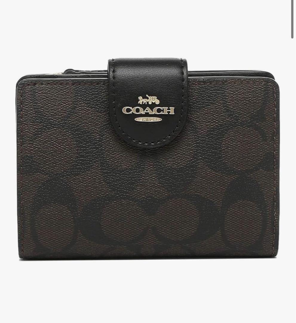 chang COACH 二つ折り財布 ダークブラウン コーチ COACH 二つ折り財布（ブラウン） -waja bazar - 海外