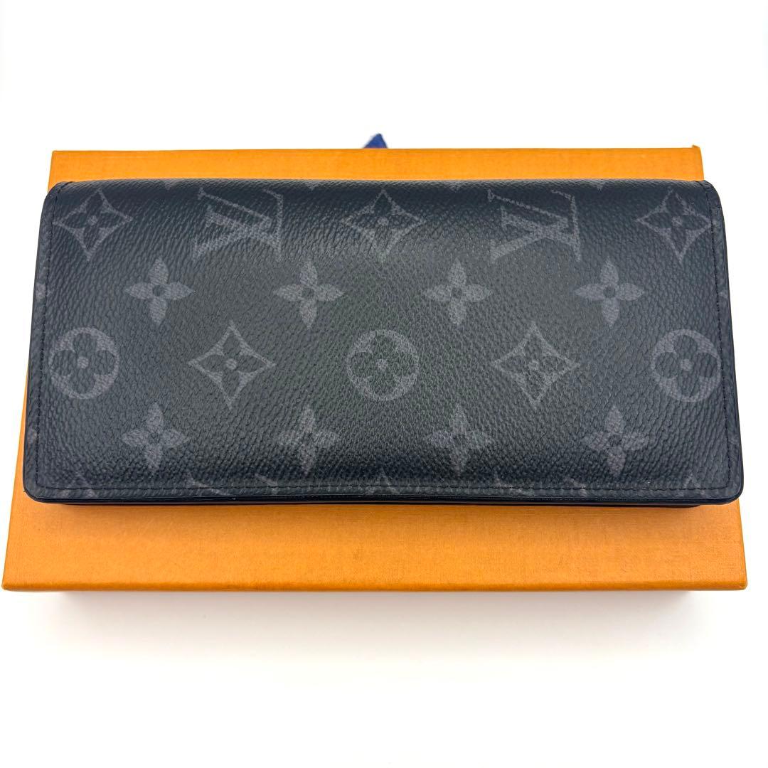 新型】ルイヴィトン モノグラム エクリプス ポルトフォイユブラザ 黒