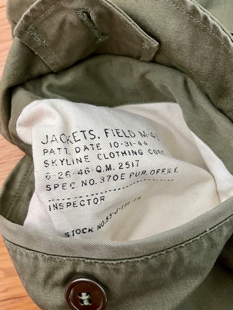 40's U.S.ARMY M-1943 フィールドジャケット M-43 36R