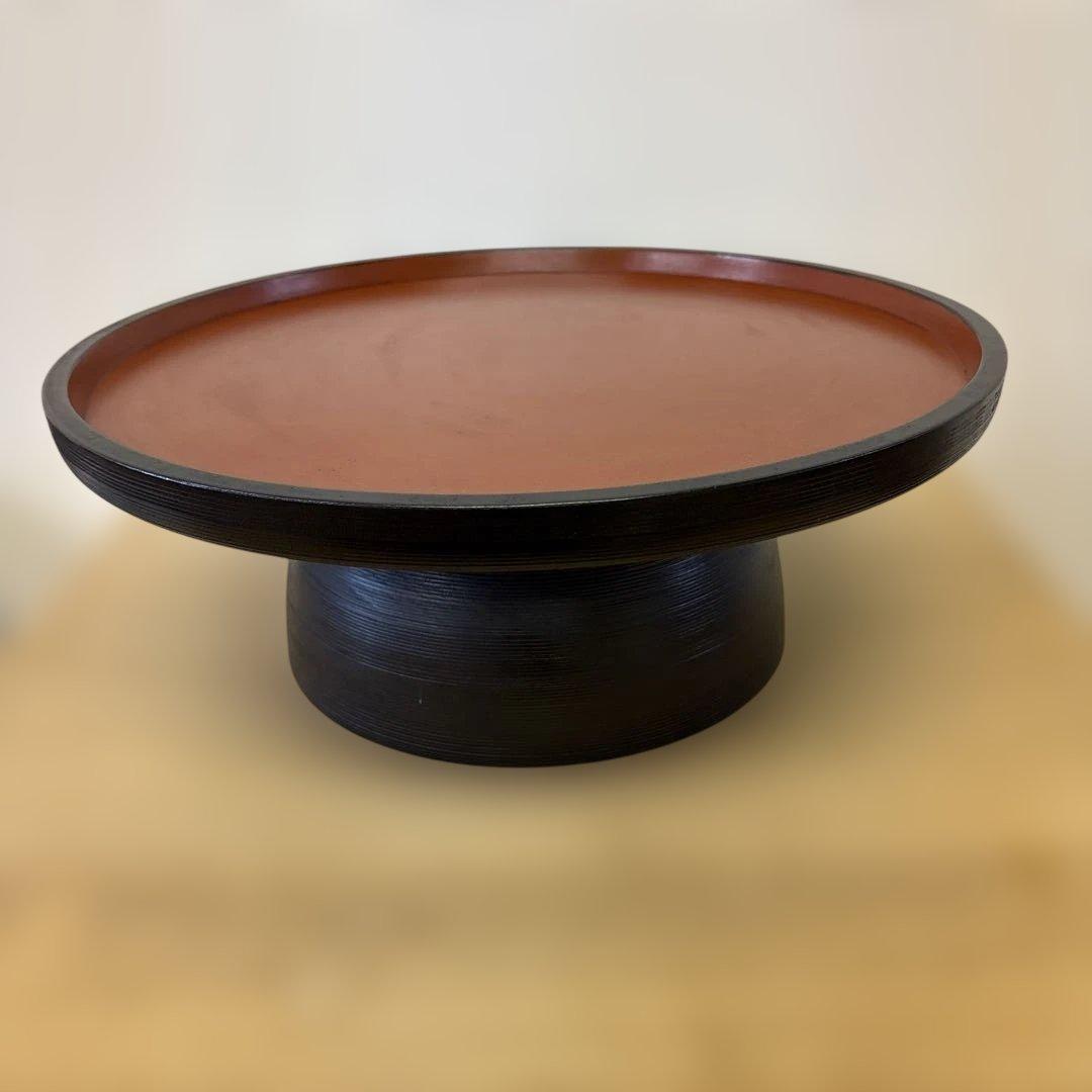 漆工房　大島　天然木　うるし塗　高脚卓盆 ③ 雑貨のお店セレクト・ペンギン-長く使える「いいもの」を！