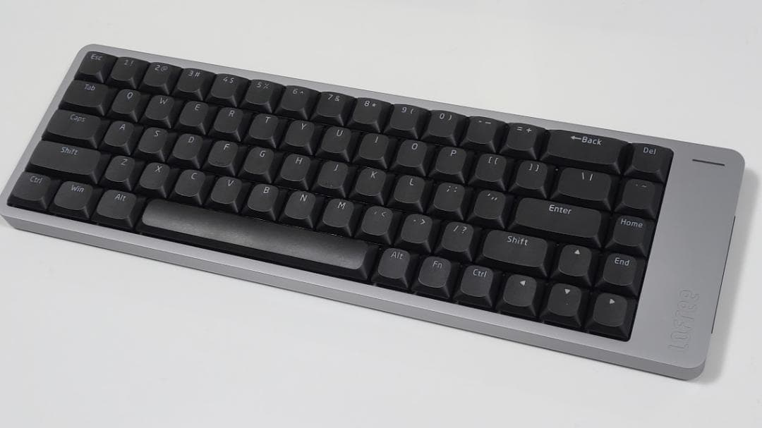 【特別限定カスタム】LOFREE FLOW2グレー（68キー） × 静音ピンク軸