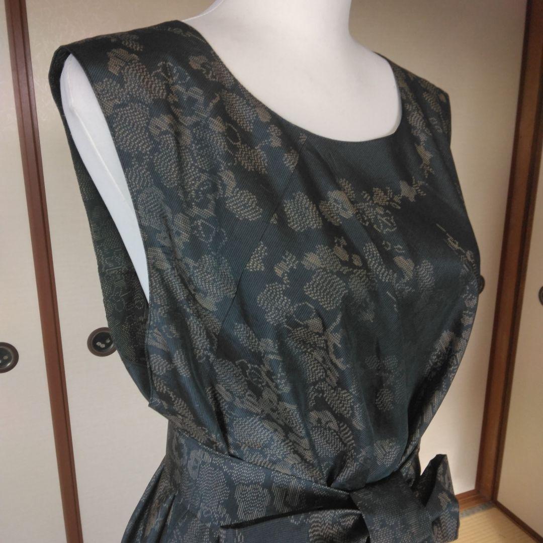 荘司様専用 大島紬解き生地からバイアス仕立てロングフレアー