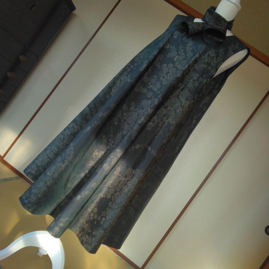 荘司様専用 大島紬解き生地からバイアス仕立てロングフレアー