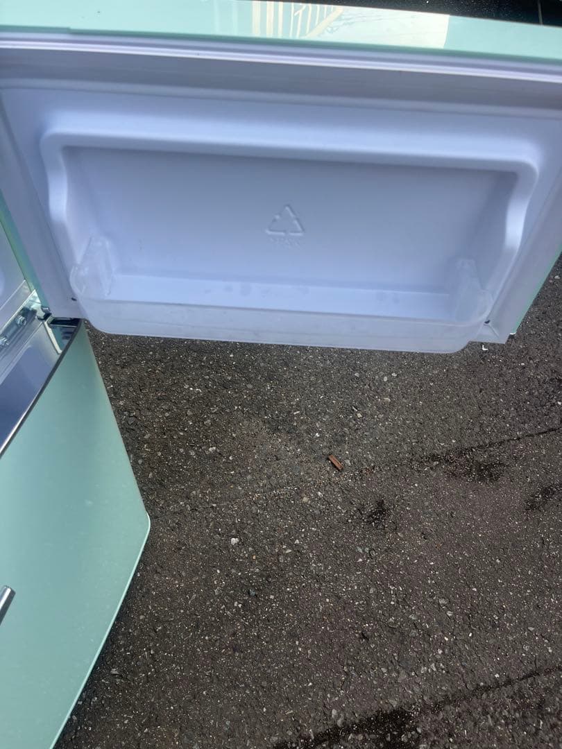 福岡市直接引取り限定　オーヤマ　冷凍冷蔵庫　2022年製　ライトグリーン