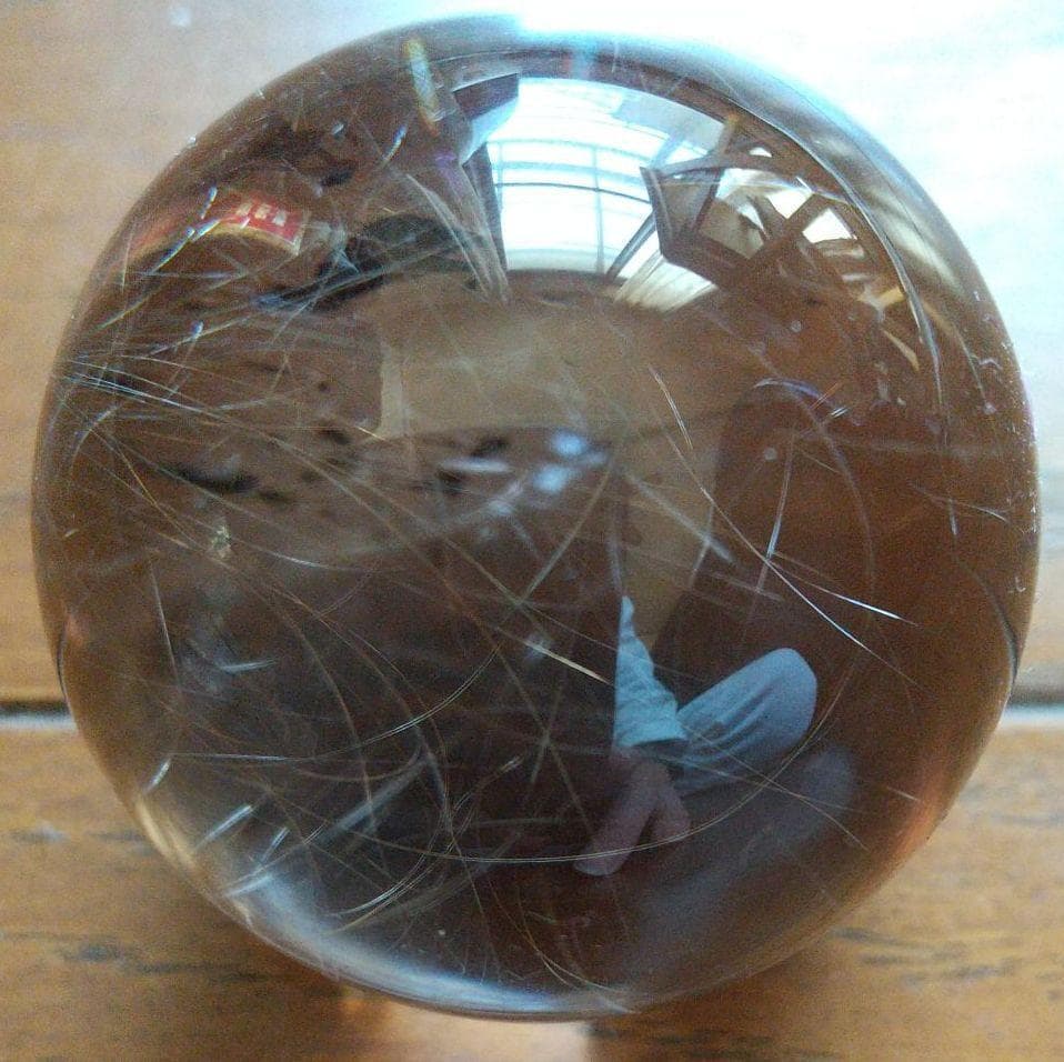 5%寄附②☆ 髪晶 髪の毛の糸模様 水晶 厄除け縁起物 水晶 組紐文 五芒星 厄除け、再生、開運のエネルギー | iichi 日々の