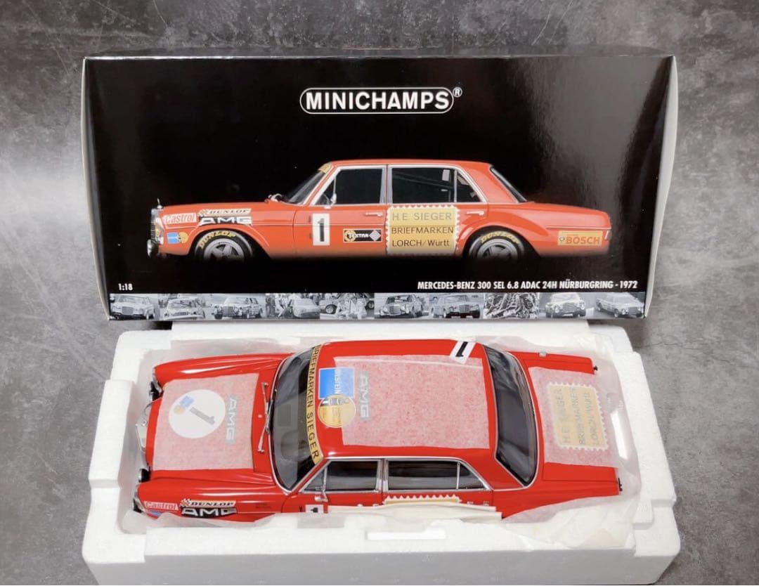 ミニチャンプス 1/18 ベンツ300 SEL 6.8 ADAC 24H - メルカリ