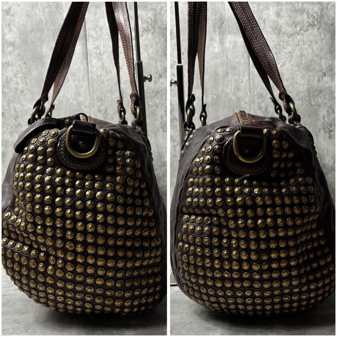 カンポマッジ TEODORANO 2way スタッズ トート ショルダーバッグ