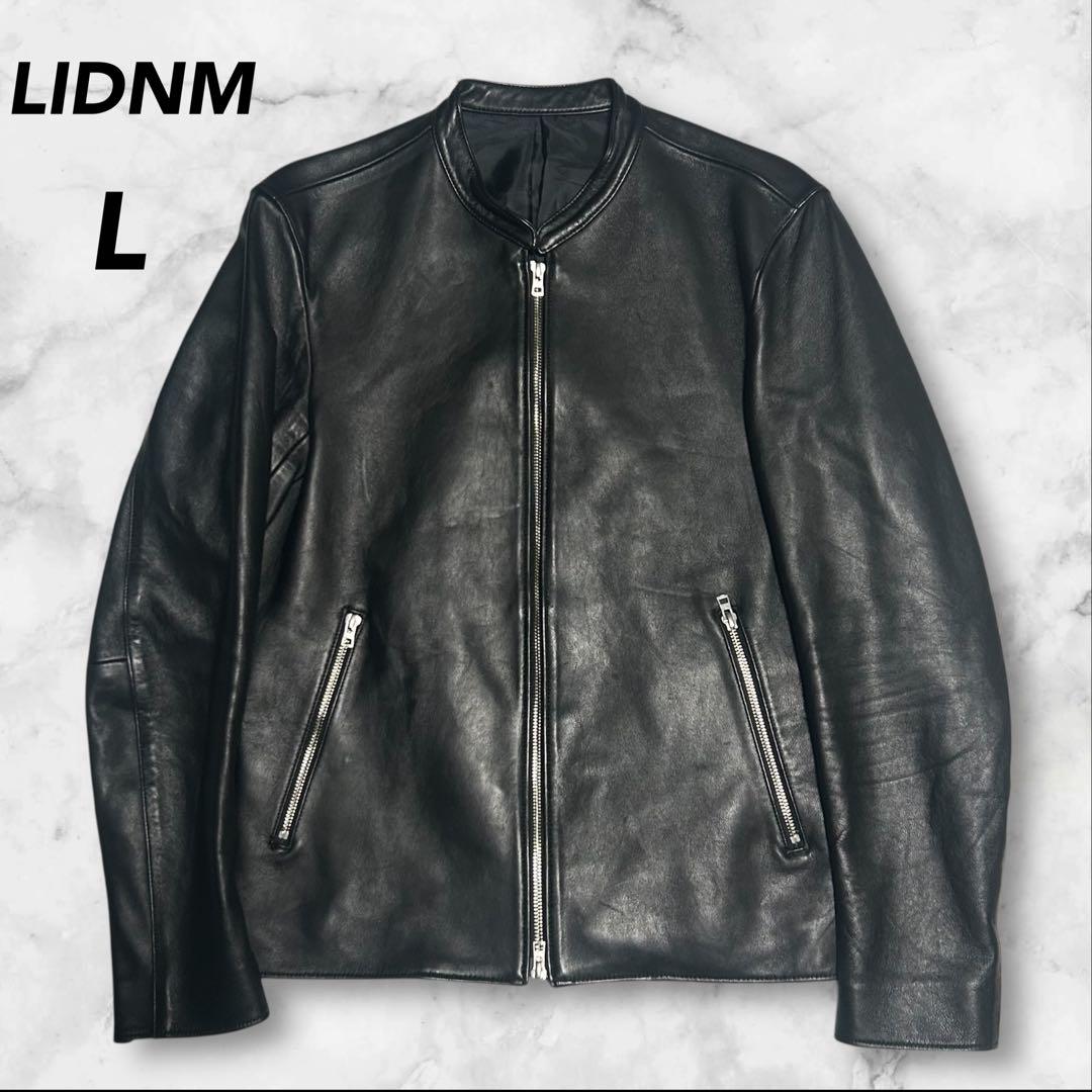 きーちゃん LIDNM レザーライダースジャケット　シングルライダース　シ Amazon.co.jp: LIDnM リドム レザー シングルライダース ジャケット L