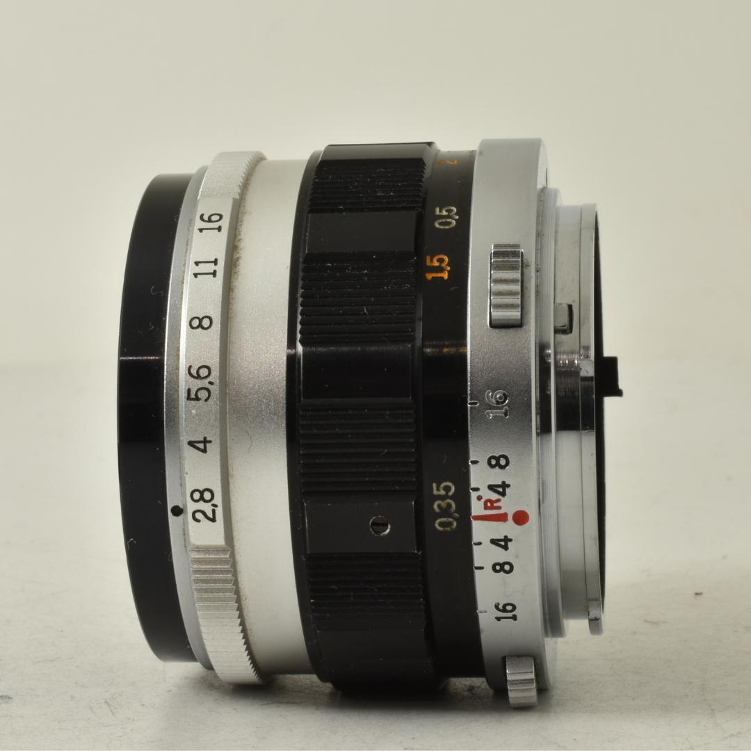 整備済 完動 OLYMPUS PEN F 38mm F2.8 花文字CAP付