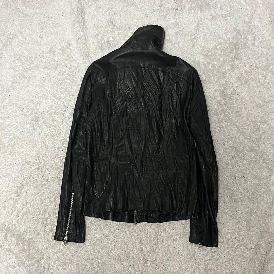 Y2K grunge real leather シワ加工 お兄系 平成初期 L