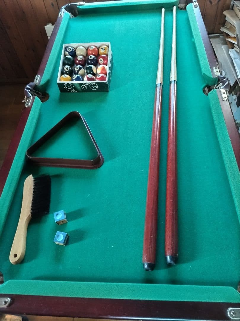 【中古】家庭用ビリヤード台セット Amazon.co.jp: ビリヤード台、家庭用屋内ミニ折りたたみ式ビリヤード台