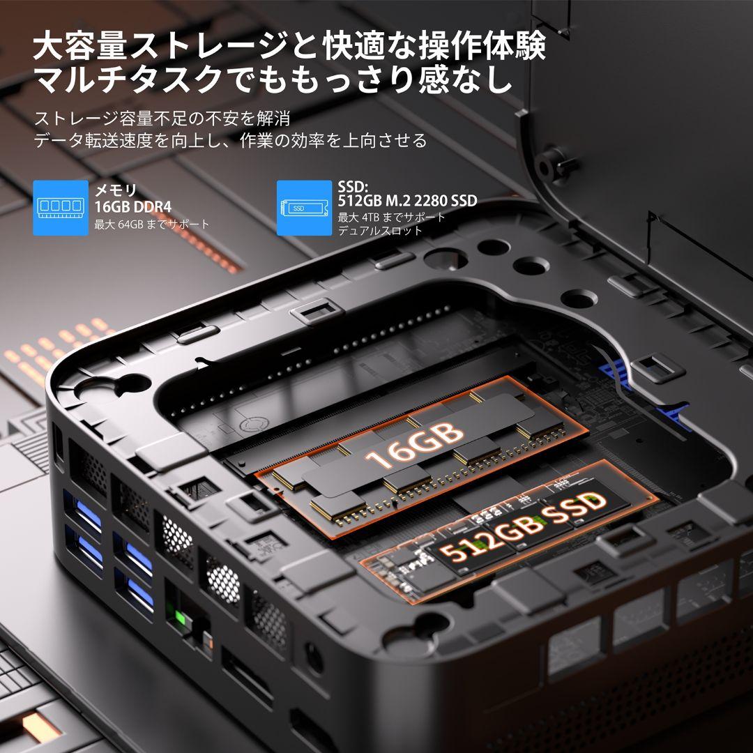 【新品未開封】NIPOGI Ryzen 5 7430U ミニPC