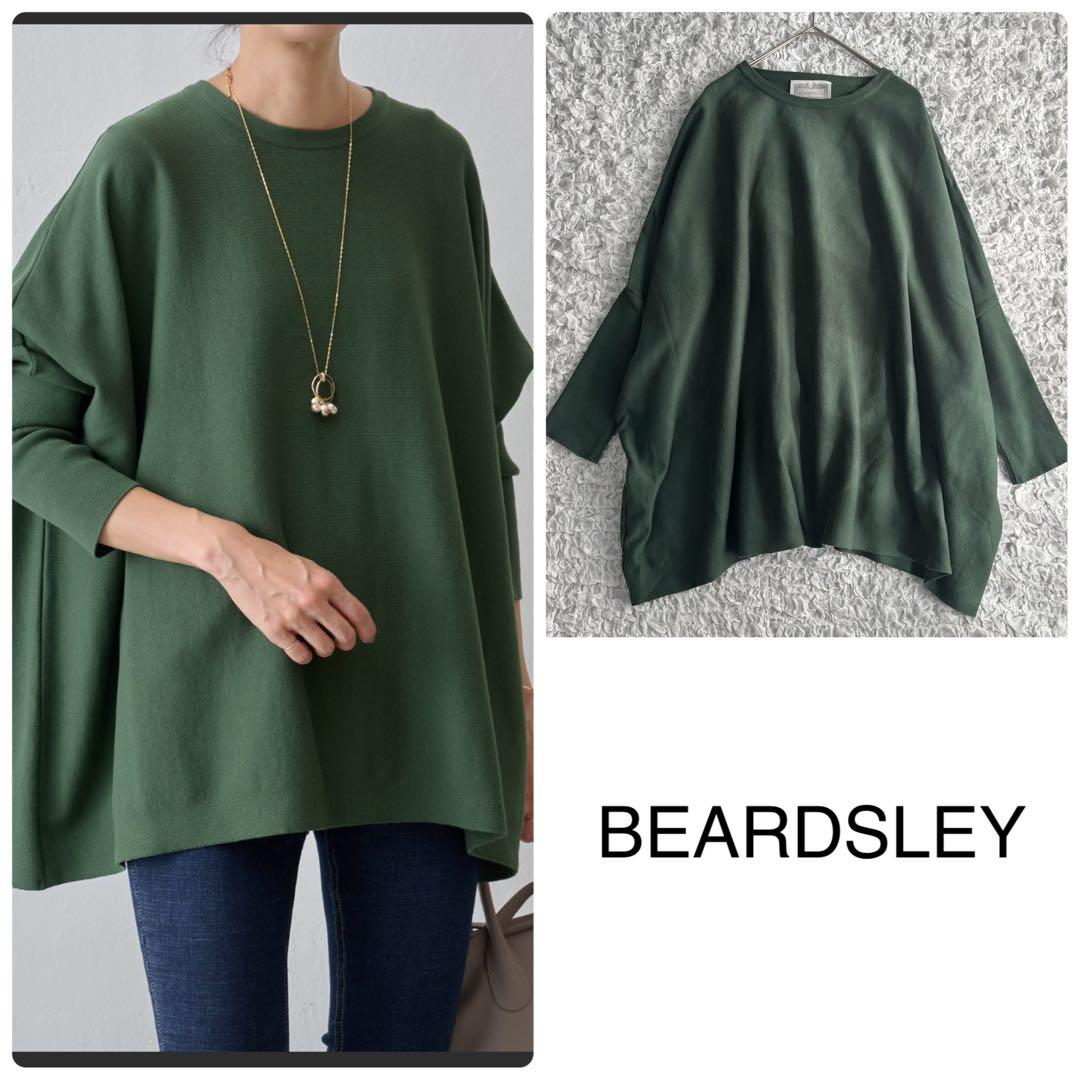 23SS BEARDSLEY コットンビックニット ショート　チュニック 長袖 BEARDSLEY（ビアズリー） ニット セーター クルービッグニット