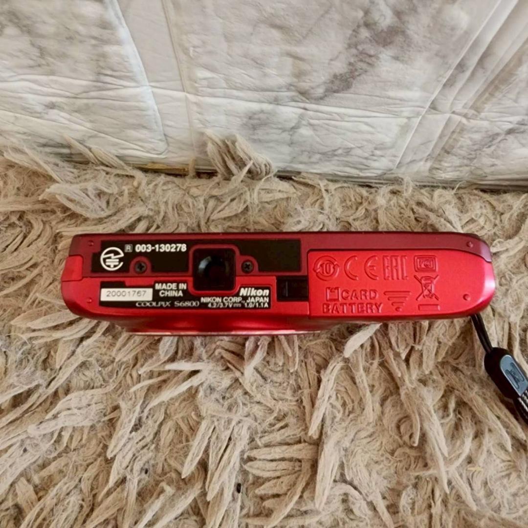 NIKON COOLPIX S6800 コンパクトデジタルカメラ レッド