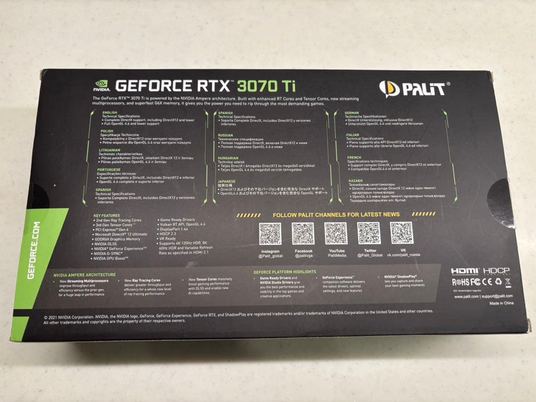 PALIT GAMINGPRO RTX 3070 Ti 8GB美品
