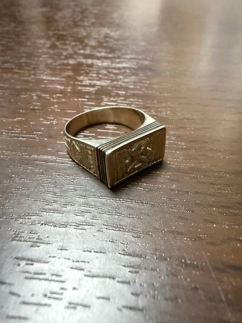 【23号相当】トゥアレグ　ウッドコンビリング トゥアレグ シルバー リング 指輪 エボニーウッド 黒檀 13号 15号