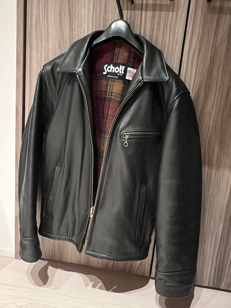 Schott（ショット）ブラックレザージャケット Schott N.Y.C（ショット） 革ジャン ライダース Schott/ショット