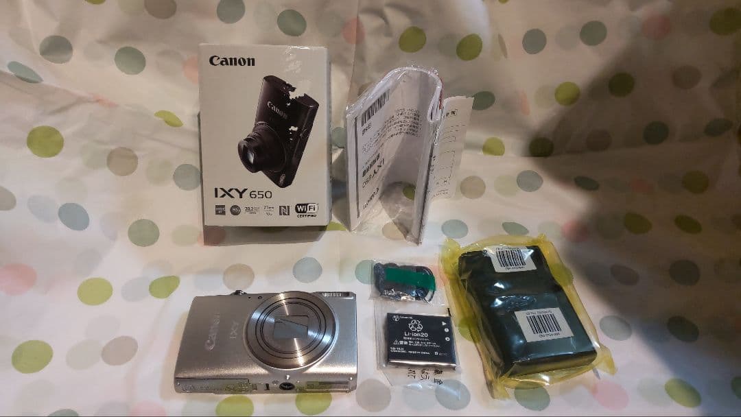 【未使用】Canon IXY650 シルバー 本体と付属品