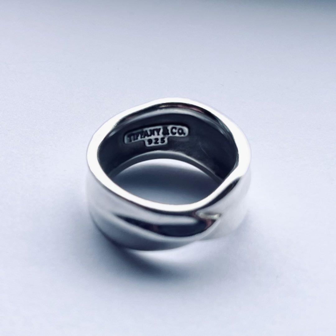 美品 希少サイズ】ティファニー シルバー リーフ リング 14号〜14.5号