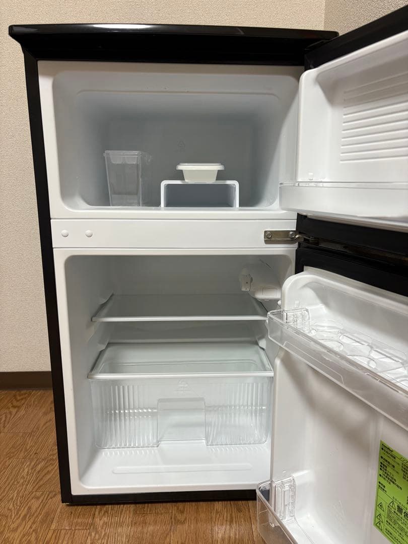 【えーぱんだ】COMFEE' 冷蔵庫 90L 2ドア 黒