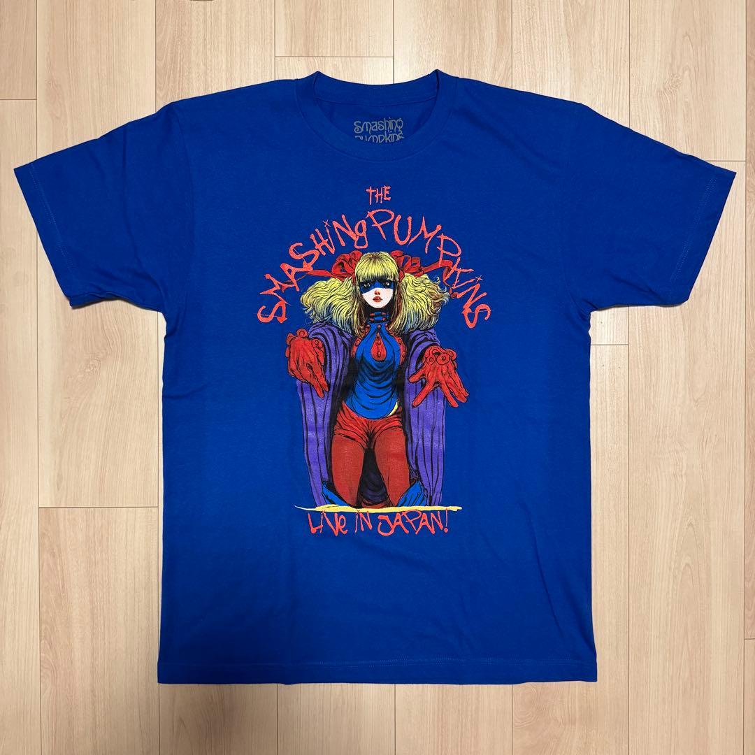 スマッシングパンプキンズ Tシャツ 青 L スマパン グッズ 日本公演
