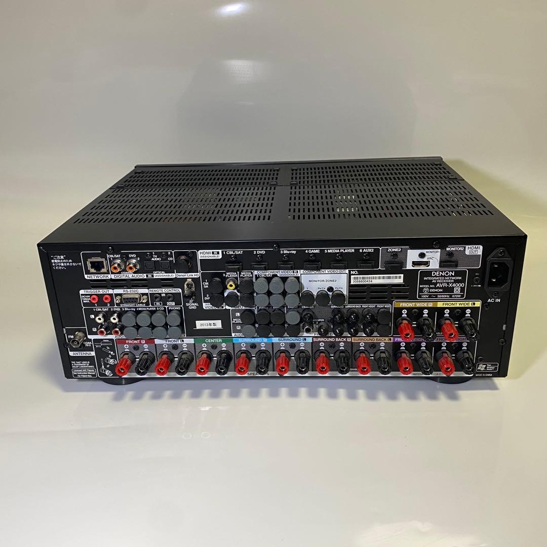 【極美品】DENON デノン AVR-X4000 AVアンプ サラウンドレシーバ