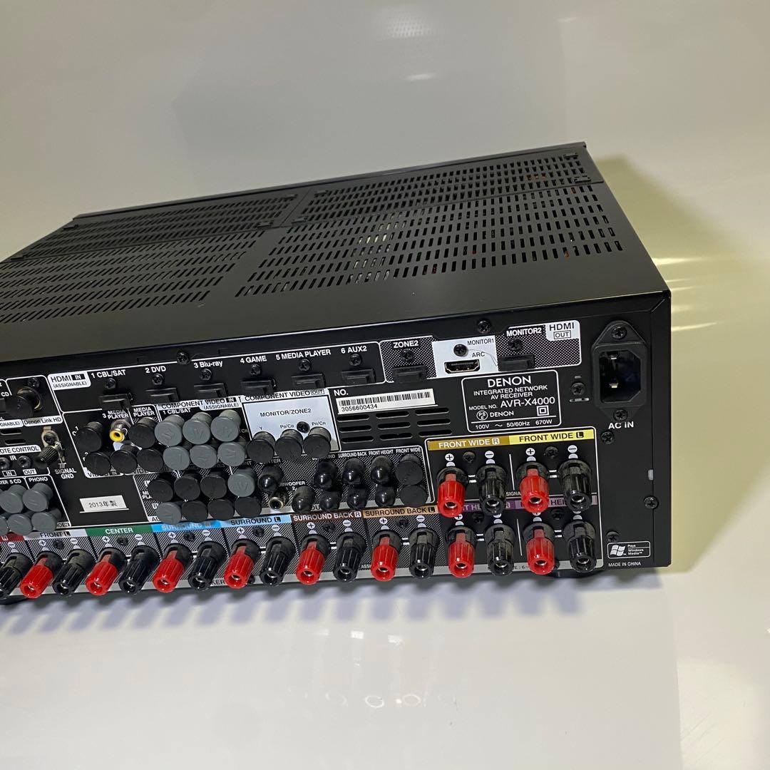 【極美品】DENON デノン AVR-X4000 AVアンプ サラウンドレシーバ