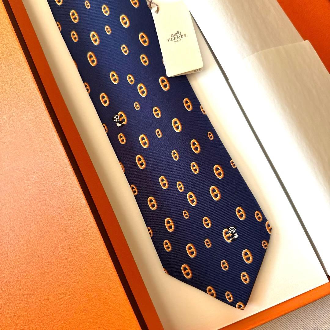 エルメス ネクタイ 《マイヨン・パンダ》新品 未使用