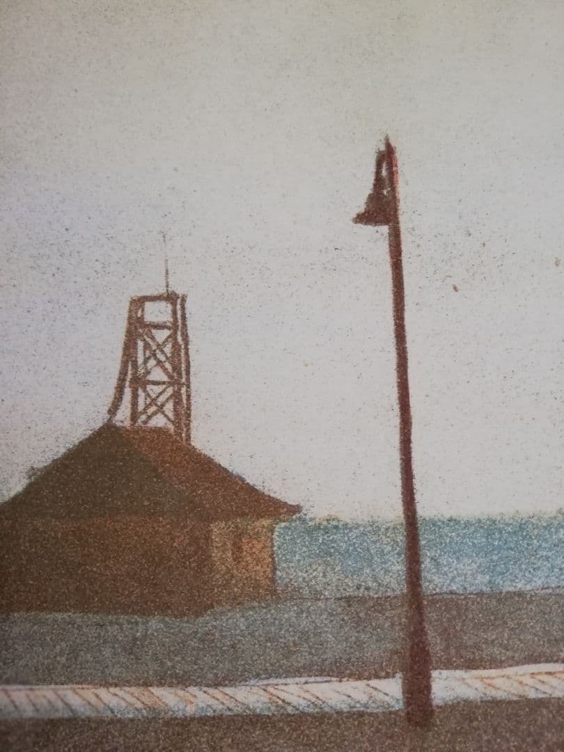 アート637 「浜辺(サンフランシスコ)」 チェコのリトグラフ(石版画