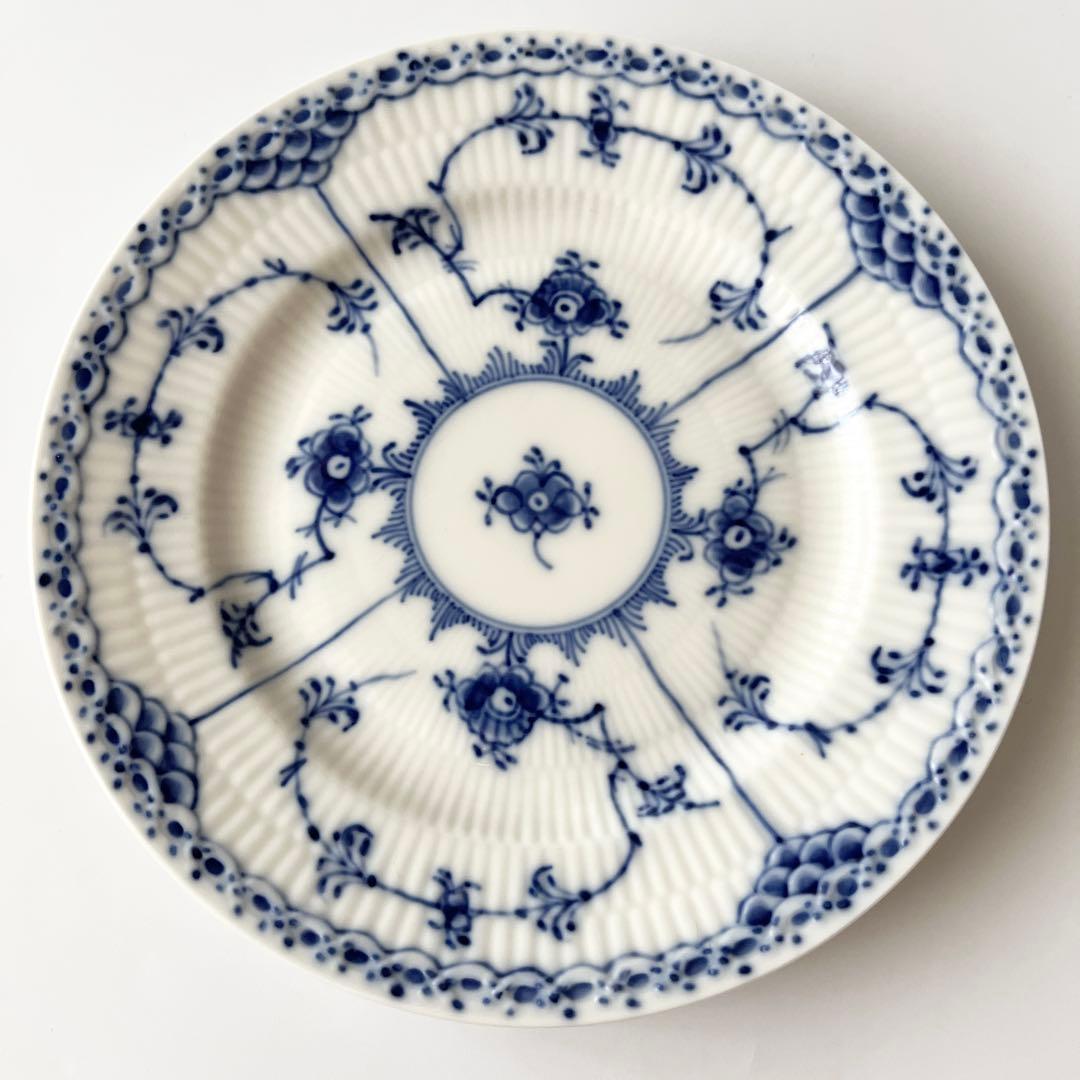 ロイヤルコペンハーゲン ブルーフルーテッド ハーフレース プレート2枚