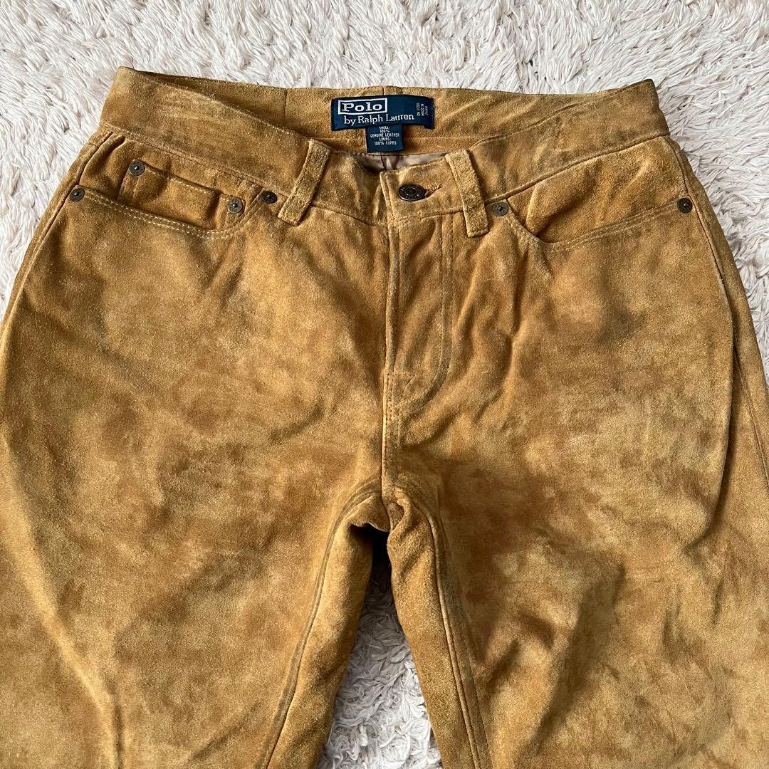 ラルフローレン/スエード/レザーパンツ - メルカリ